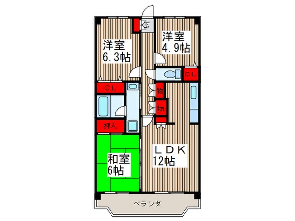 ハッピネス戸田の物件間取画像